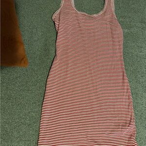 Universal Thread Red and White Striped Tank Mini Dress